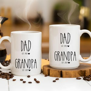 Personalize Promoted Dad to Grandpa Mug, New Grandpa, Grandparents Pregnancy Announcement, Christmas Gifts For Dad, Baby Reveal, Coffee Cup