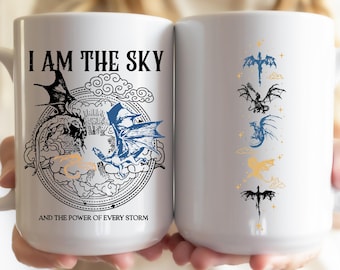 I AM THE SKY Fourth Wing Quote Mug,Fantasy Bookish Gift,Dragon Rider Coffee Cup,Basgiath War College,Violet Sorrengail and Xaden Riorson Fan