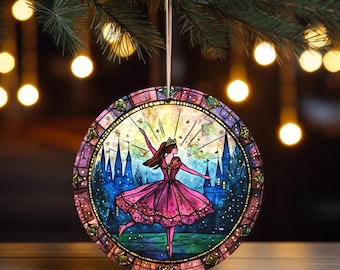 Nutcracker Ballerina Ornament 2024, Christmas Tree Ornament, Holiday Decor Ornament, 3 Inch Ceramic Christmas, Family Ornament