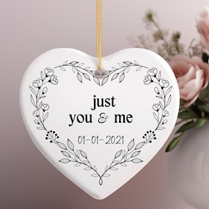 Personalized Valentine Gift-Midwife Gift-Ceramic Heart-Friend Gift-Appreciation Gifts-Ceramic Ornaments-Cute Couples Valentine Ornament Gift