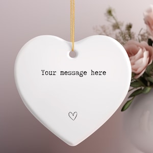 Personalized Valentine Gift-Midwife Gift-Ceramic Heart-Friend Gift-Appreciation Gifts-Ceramic Ornaments-Cute Couples Valentine Ornament Gift