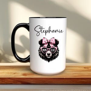 Mama Bear Mug-Mama Bear With Cubs Coffee Mug-Personalized Bear Mug-Custom Mom Mug-Mama Mug With Name-Gift For Mama-Gift for Mother