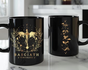 Basgiath War College mug-Fantasy Dragon Book Mug-Bookish Coffee Mug-Fourth Wing Dragon Rider-Violet Sorrengail Xaden Riorson Die Or Fly Cup