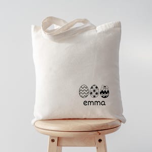 Personalizowana torba wielkanocna, dziecięcy koszyk wielkanocny, prezent w postaci koszyka wielkanocnego, dziecięcy koszyk wielkanocny, torba na prezent wielkanocny, torba na jajka w kształcie króliczka, prezent na Wielkanoc