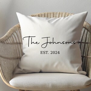 Custom Family Name Pillow Cover, Personalized Pillow, Family Pillow, New Home Gift, Housewarming Gift, Custom Wedding Gift, Engagement Gift
