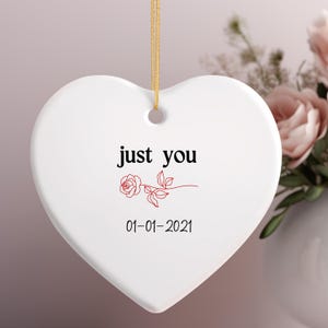 Personalized Valentine Gift-Midwife Gift-Ceramic Heart-Friend Gift-Appreciation Gifts-Ceramic Ornaments-Cute Couples Valentine Ornament Gift
