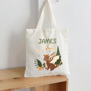 Sac fourre-tout personnalisé avec prénom pour enfant, sac de bibliothèque scolaire, sac de bibliothèque chat, sac de bibliothèque pour enfant avec nom de bibliothèque, sac de rentrée scolaire pour enfants
