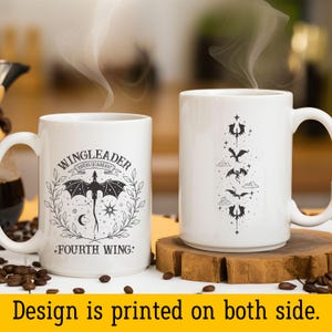 Fourth Wing Mug Bookish Dragon Mug Romantasy Mug for Xaden Riorson Fans BookTok Mug Gift for Wife Cute Bookish Mug Book Lover Gift