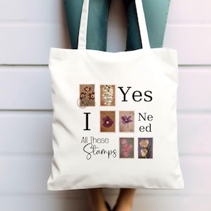 Vintage Stamp Tote Bag, Vintage Art Bag, Stamp Lover Gift, Art Tote Bag, Yes I Need All These Stamps, Retro Tote Bag, Gift For Traveler.