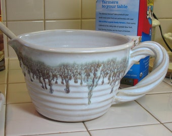 Mixing/Batter Bowl in our Espresso Mint Glaze with Free Shipping