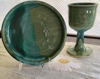 Communion Set in Emerald Isle Green Glaze