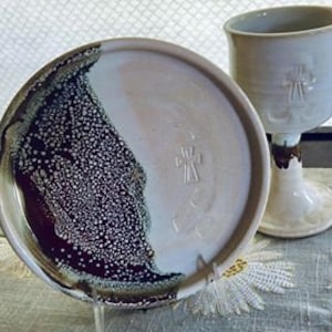Communion Set in Espresso Mint Glaze