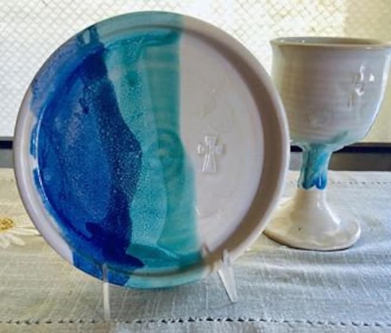 Communion Set in Ocean Breeze Glaze