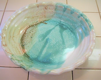 Pie Plate in Our Sandy Shores Glaze with Free Shipping