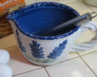 Mixing/Batter Bowl with Blue Bonnet Design with Free Shipping