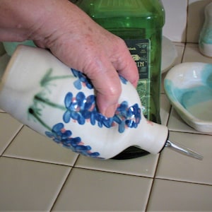 Olive Oil Bottle with Our Texas Blue Bonnet Design and Free Shipping