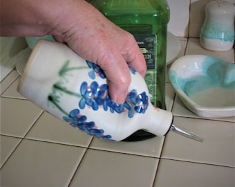 Olive Oil Bottle with Our Texas Blue Bonnet Design and Free Shipping