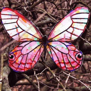Stained Glass Mosaic Butterfly - Handmade Butterfly Wall Art, Colorful Nature-Inspired, Unique Glass Mosaic Artwork, Gift for Nature Lovers