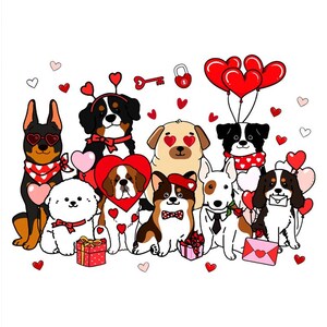 Dog Valentine Png, Valentine Dog Png, Dog Mom Png, Valentine&#39;s Day Png, Dog Paw Print Heart Png, Valentine Shirt Design, Dog Lover Gift