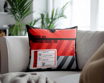 Sneaker Pillow, Streetwear Decor, Hypebeast Room Style, Sneakerhead Gift, Box Label Cushion, Urban, Sneaker Inspired Decor,Cool Couch Pillow