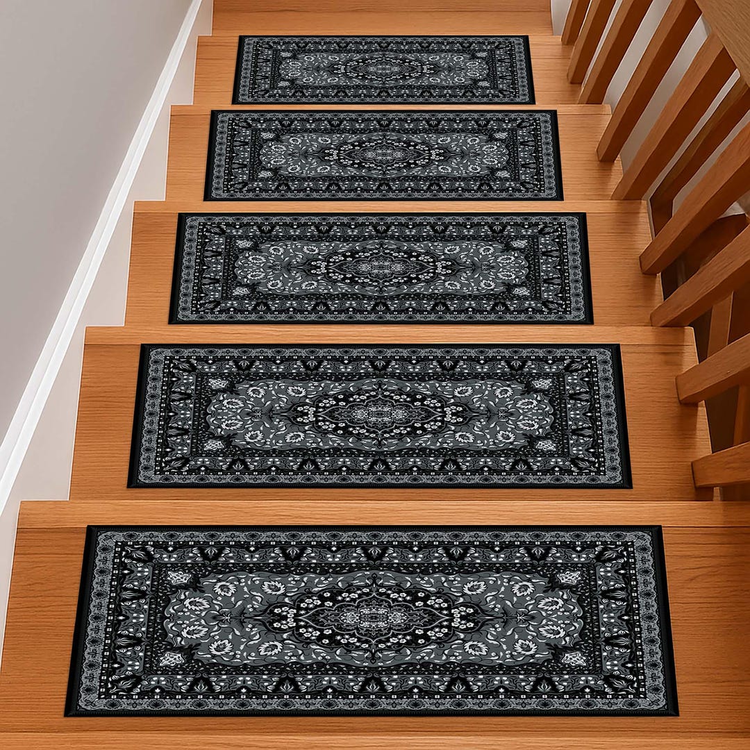 Oriental Stair Tread Rug, Classic Step Rug, Indoor Stair Mat ...