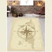 Compass, Compass Rug, Trendy Modern Rug, Kids Room, Compass Earth Map ...