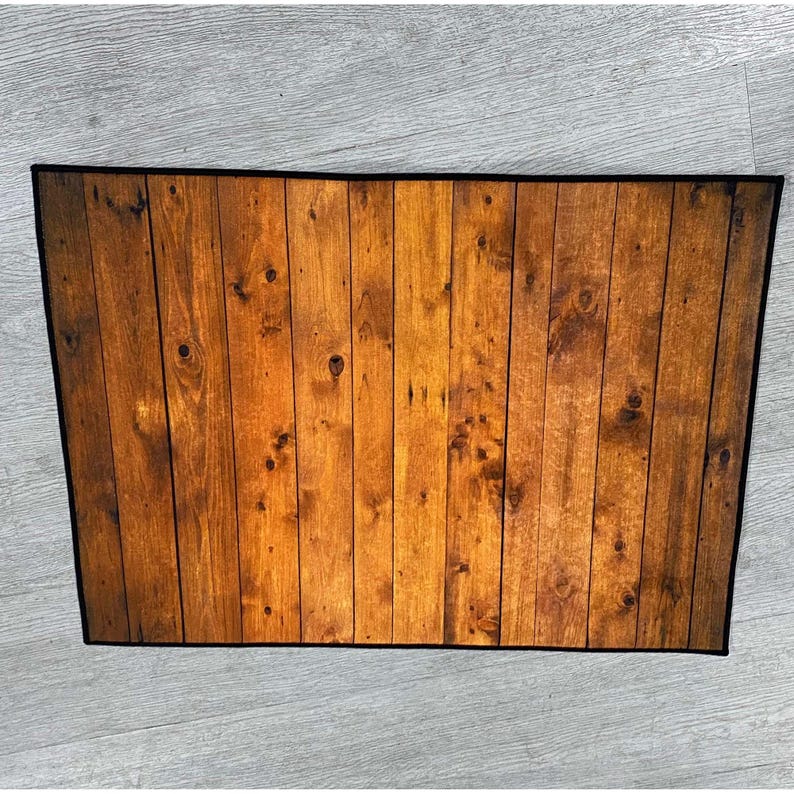 Badezimmerteppich in Holzoptik, rustikales Design, Holzbodenmatte, Naturholz, Badezimmerakzent, strukturierter Teppich, Bauernhausdekor, umweltfreundlicher Teppich Bild 5