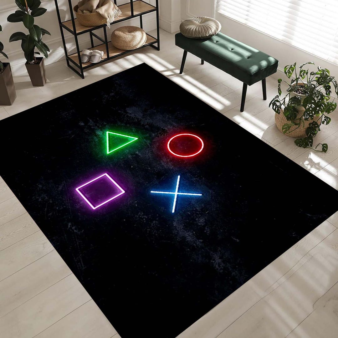 Arcade Gamer Room Rug, Arcade Bar Carpet, Arcade Bar Rug, Arcade Rug ...