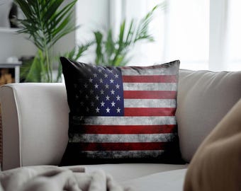 American Flag Pillow Case, USA, Patriotic Pillow Cover,Fourth Of July Decor,Stars Stripes Cushion, Independence Day Decor,America Lover Gift