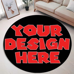 Tapis rond personnalisé, Tapis rond, Tapis personnalisé, Moquette circulaire personnalisée, Tapis personnalisé à votre image, Tapis personnalisé avec votre logo, Tapis cadeau personnalisé