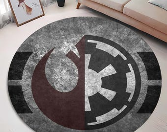 Star Wars Rug, Galactic Empire and Rebel Alliance, Sci-Fi Rug, Star Wars Decor, Geeky Mat, Star Wars Fan Gift, Unique Star Wars Merchandise