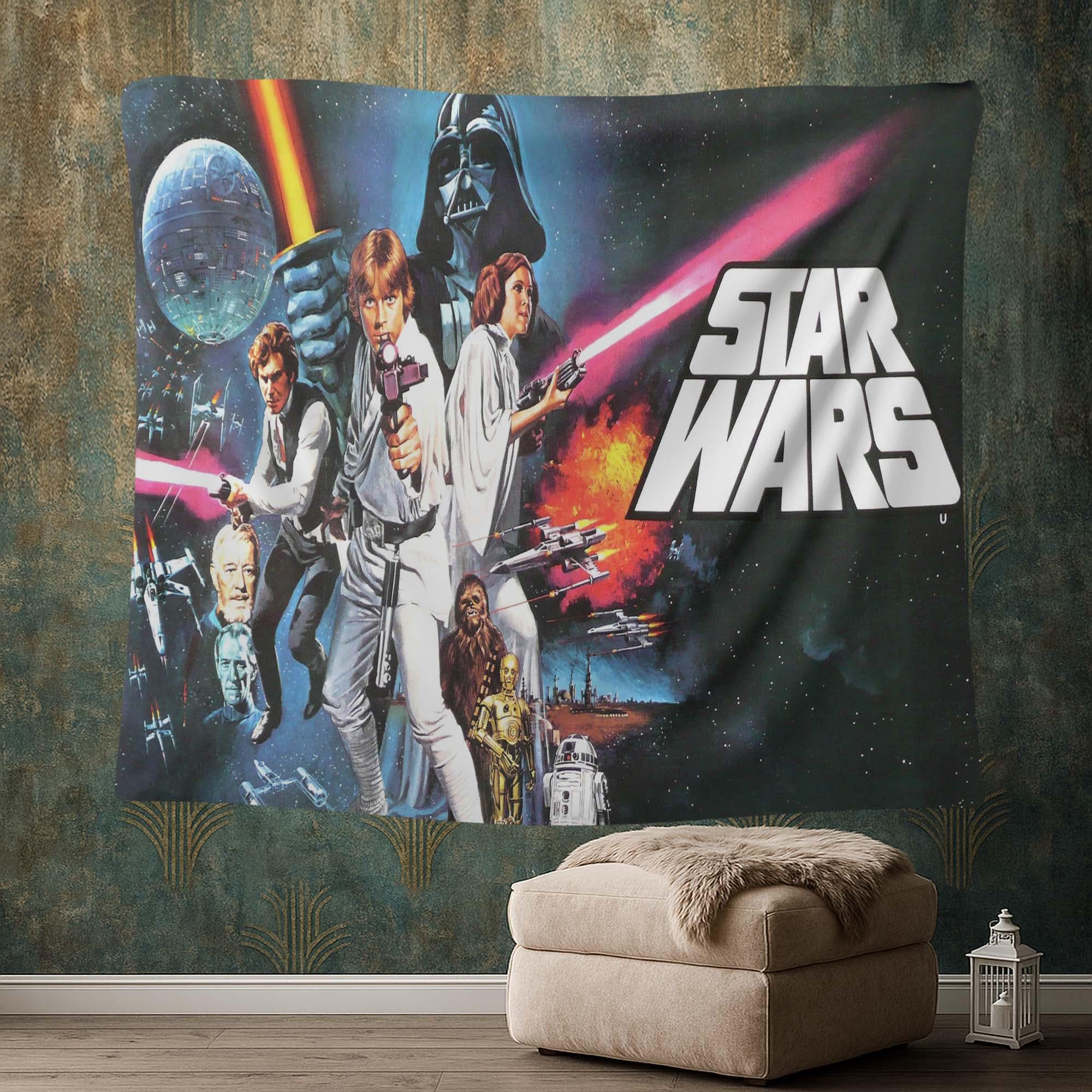 スターウォーズのタペストリー、映画のウォールアート、SFの