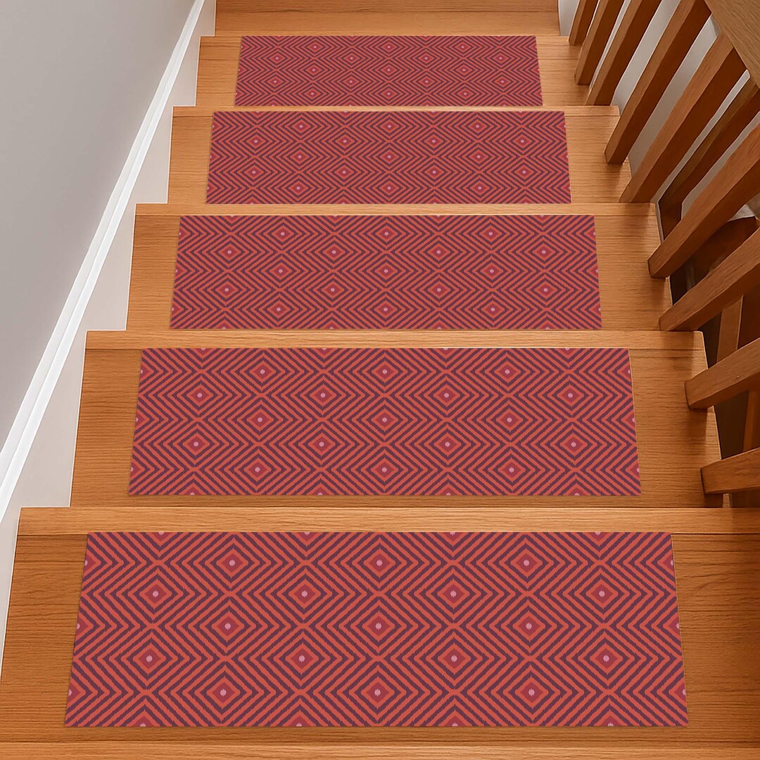 Stair Treads Geometric Rug, Modern Step Rug, Anti Slip Carpet, Indoor ...