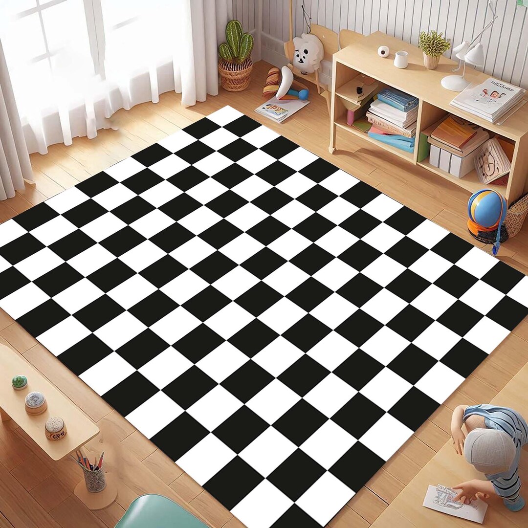 Checkboard Rug Pattern Seamless Chess Board Decor Rug, Checkers Pattern Rug, Box Pattern Rug - Etsy