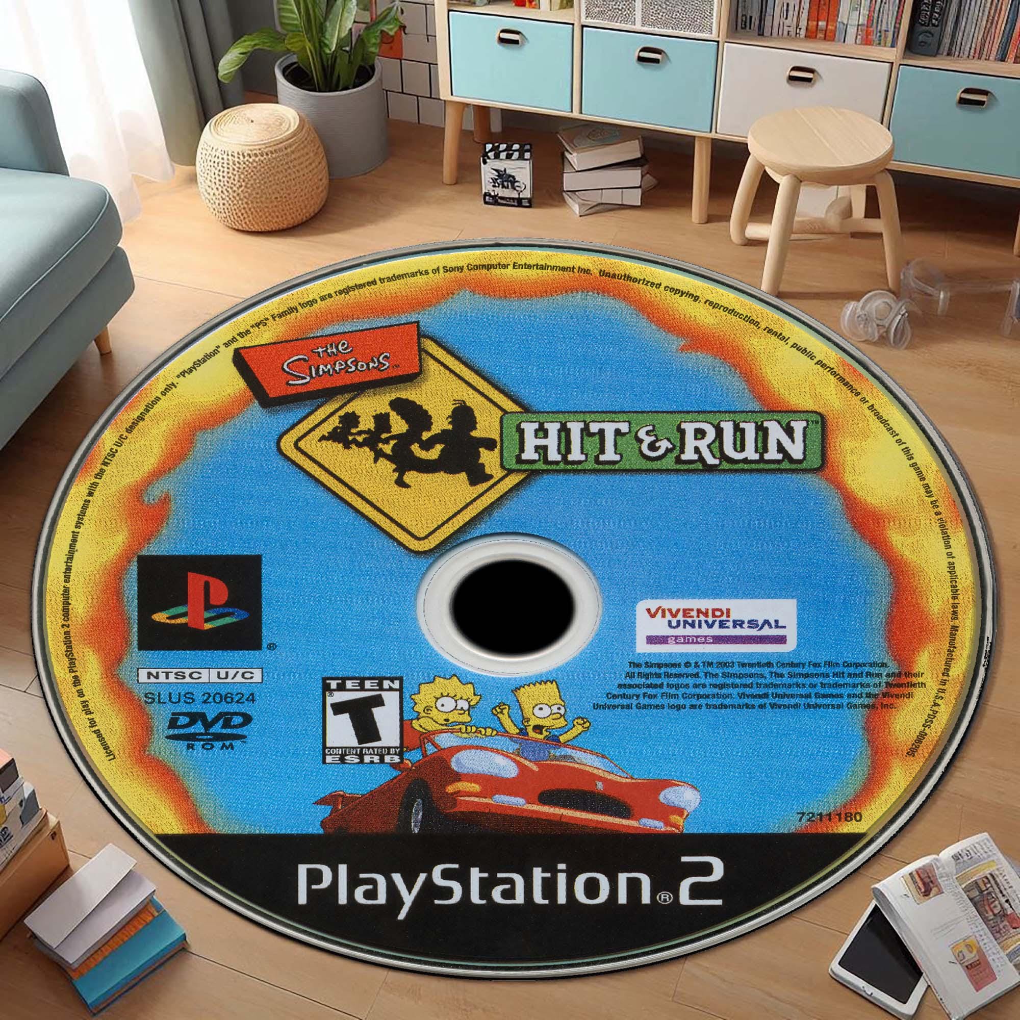 Cd Game Rug Hit Run, Video Game Rug, Gaming Rug, Popular Game Carpet, CD Record ...