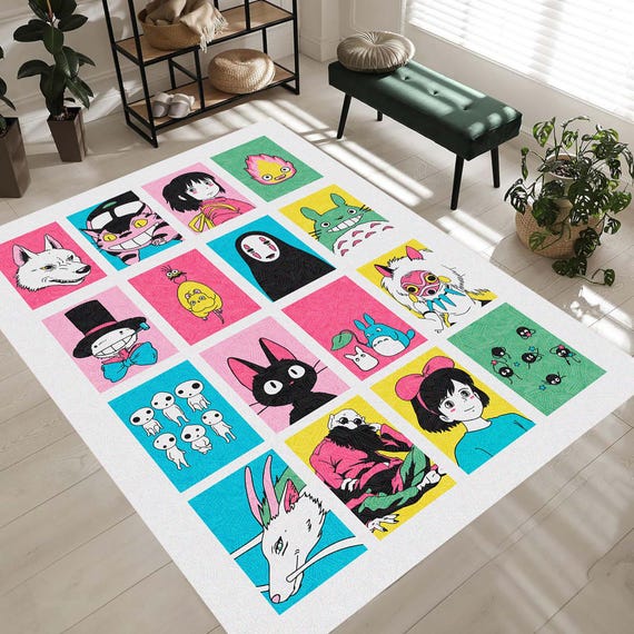 Anime Manga Rug, Anime Decor Rug, Anime Gift, Themed Anime Rug, Popular Anime Rug, Luxury Anime Manga Decor Rug