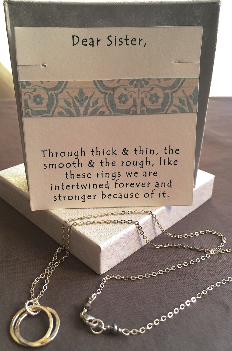 Sister Necklace Sister Gift Sister in Law Gift Family Etsy