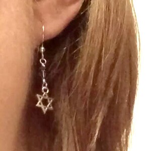 Hanukkah Earrings Hanukkah Gift Gift for Her Silver Star of David Earrings Star of David Jewelry Jewish Jewelry image 9