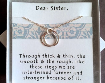 Sister Necklace- Sister Gift - Sister in Law Gift - Family Jewelry Necklace - Sister in Law Necklace - Sister Wedding Gift