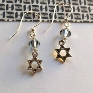 Hanukkah Earrings Hanukkah Gift Gift for Her Silver Star of David Earrings Star of David Jewelry Jewish Jewelry image 6