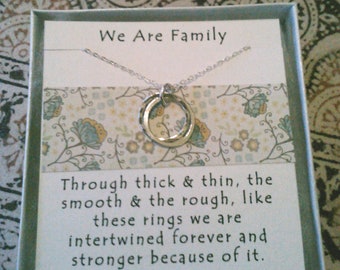 We are Family Necklace- Perfect gift for Mom, Sister, Aunt, Cousin, or Family Friend