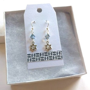 Hanukkah Earrings Hanukkah Gift Gift for Her Silver Star of David Earrings Star of David Jewelry Jewish Jewelry image 10