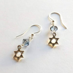 Hanukkah Earrings Hanukkah Gift Gift for Her Silver Star of David Earrings Star of David Jewelry Jewish Jewelry image 2