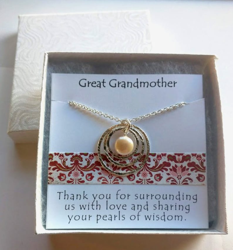 Great Grandmother Necklace Sentimental Jewelry Gift for Great