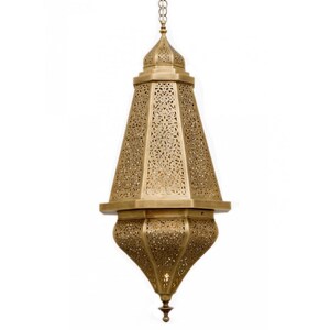 Brass Octagonal Moroccan Pendant Lantern