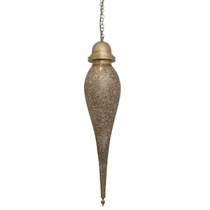 Moroccan Ceiling Pendant In Antique Brass