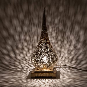 Handmade Copper Moroccan Table Lamp: Artisan Lantern
