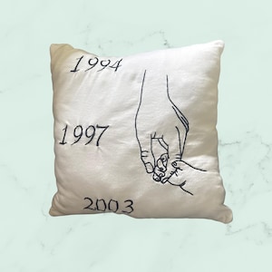 Personalized embroidered cushion