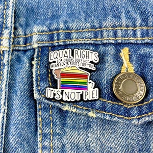 1” LGBTQIA+ Equal Rights Enamel Pin - Pride