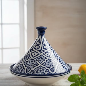 Traditional Moroccan Ceramic Tagines for Serving & Decoration, Handcrafted Ceramic Tagine, Ceramic Tagine Pot Perfect Gift for Any Occasion